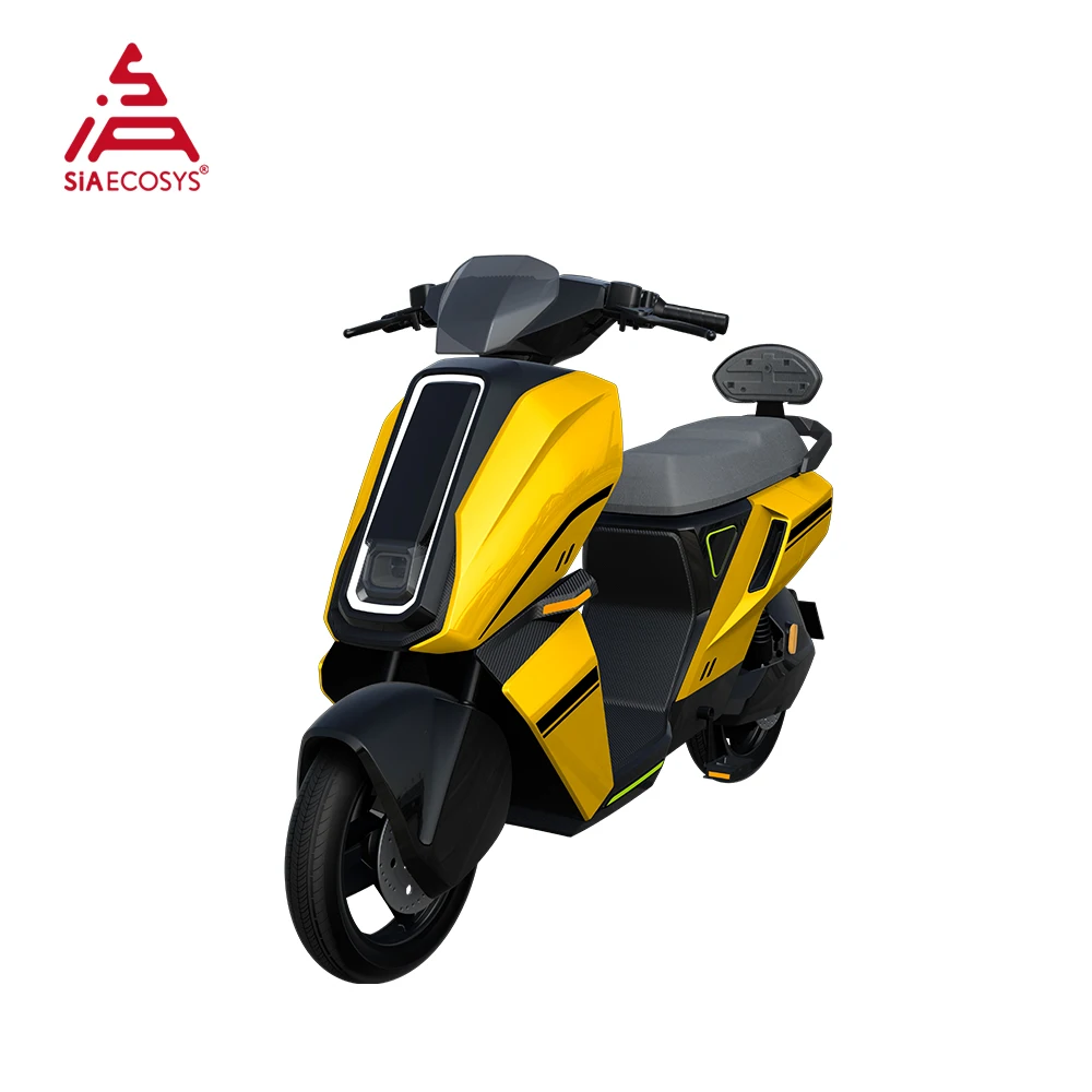 SiAECOSYS S-Bumblebee 900W Rated 45KPH Max E-Motorcycle High Range Motorcycle with Hydraulic Disc Brake  and 60V 24Ah Battery