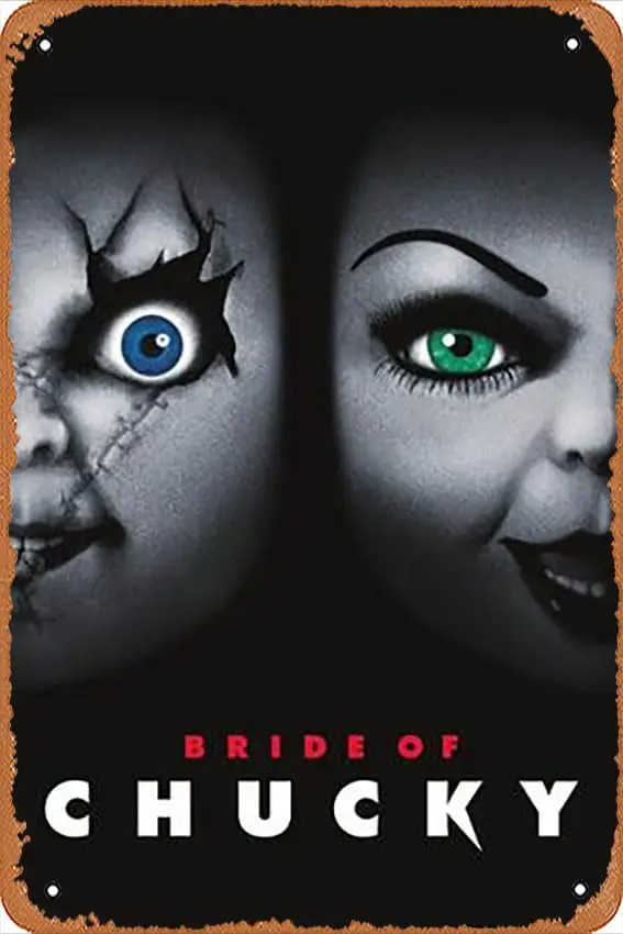 Metal Tin Sign   - Childs Play: Bride Of Chucky - One Sheet - Poster Metal Plaque Cafe, Bar, Home Wall Decor
