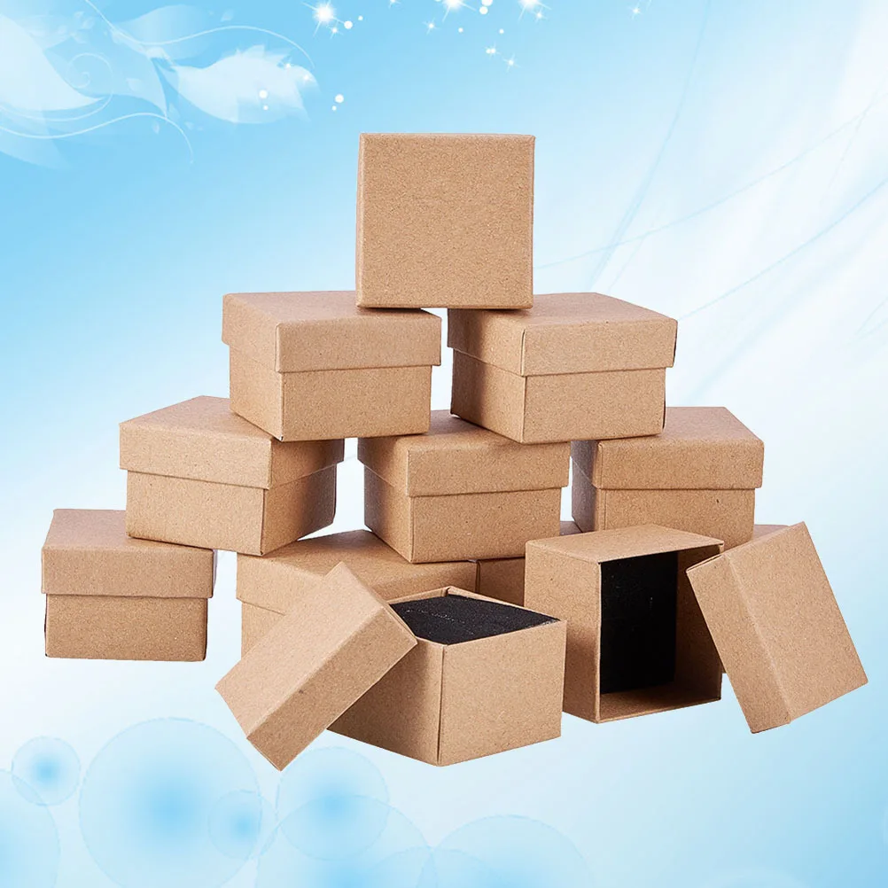 

5X5X4 см крафт-бумага ретро для хранения серег ожерелья кольца броши подарок женские украшения для женщин хранение сережек