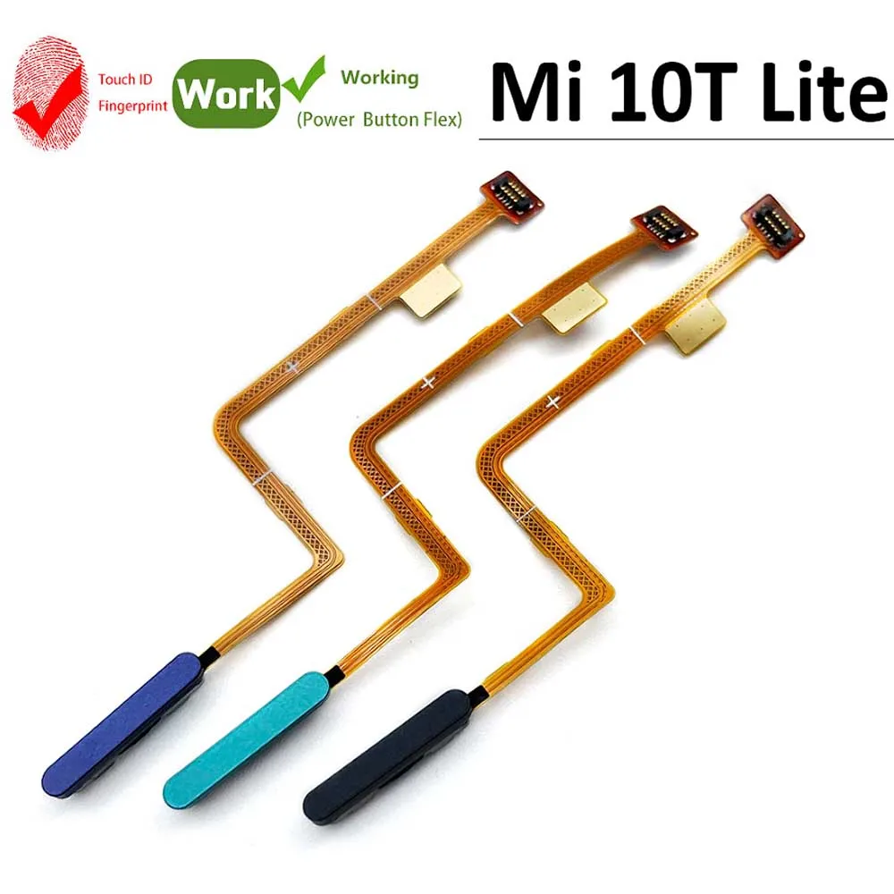 10Pcs/Lot,  For Xiaomi Mi 10T Mi10T Lite Home Button FingerPrint Touch ID Sensor Flex Cable Ribbon Replacement Parts