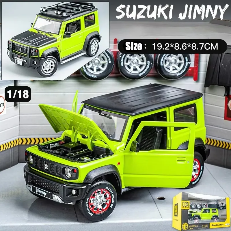 1:18 SUZUKI Jimny SUV Alloy Car Model Diecasts & Toy Vehicles Sound Light DIY Assembly Car Collection Boy Gift Toy