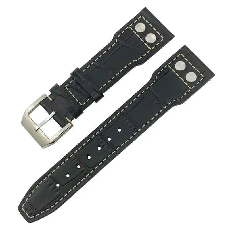 

NFR Leather Watchband 20mm 21mm 22mm For IWC IW3777 IW3270 Mark 18 Big Pilot's Watch Strap Brown Soft Cowhide Bracelets