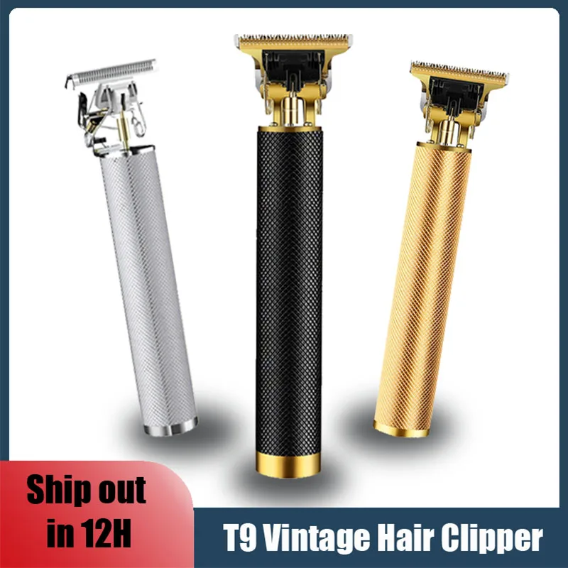 Electric Hair Cutting Machine Vintage T9 Clipper Hair Rechargeable Man Shaver Trimmer For Men's Barber Professional New Hot Sale