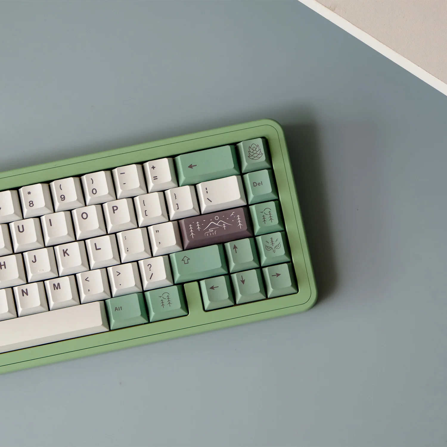 GMK 미스트 테마 키캡 PBT 염료 서브 체리 프로파일 키캡, MX 스위치 게임용, DIY 커스텀 레이아웃 기계식 키보드 선물, 128 키