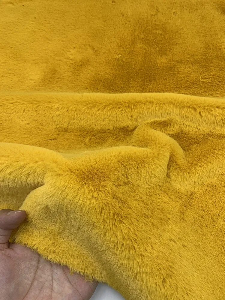 Thickening Fur Fabric By The Meter for Coats Clothes Blankets Sewing Imitation Rabbit Hair Textured Cloth Smooth and Comfortable