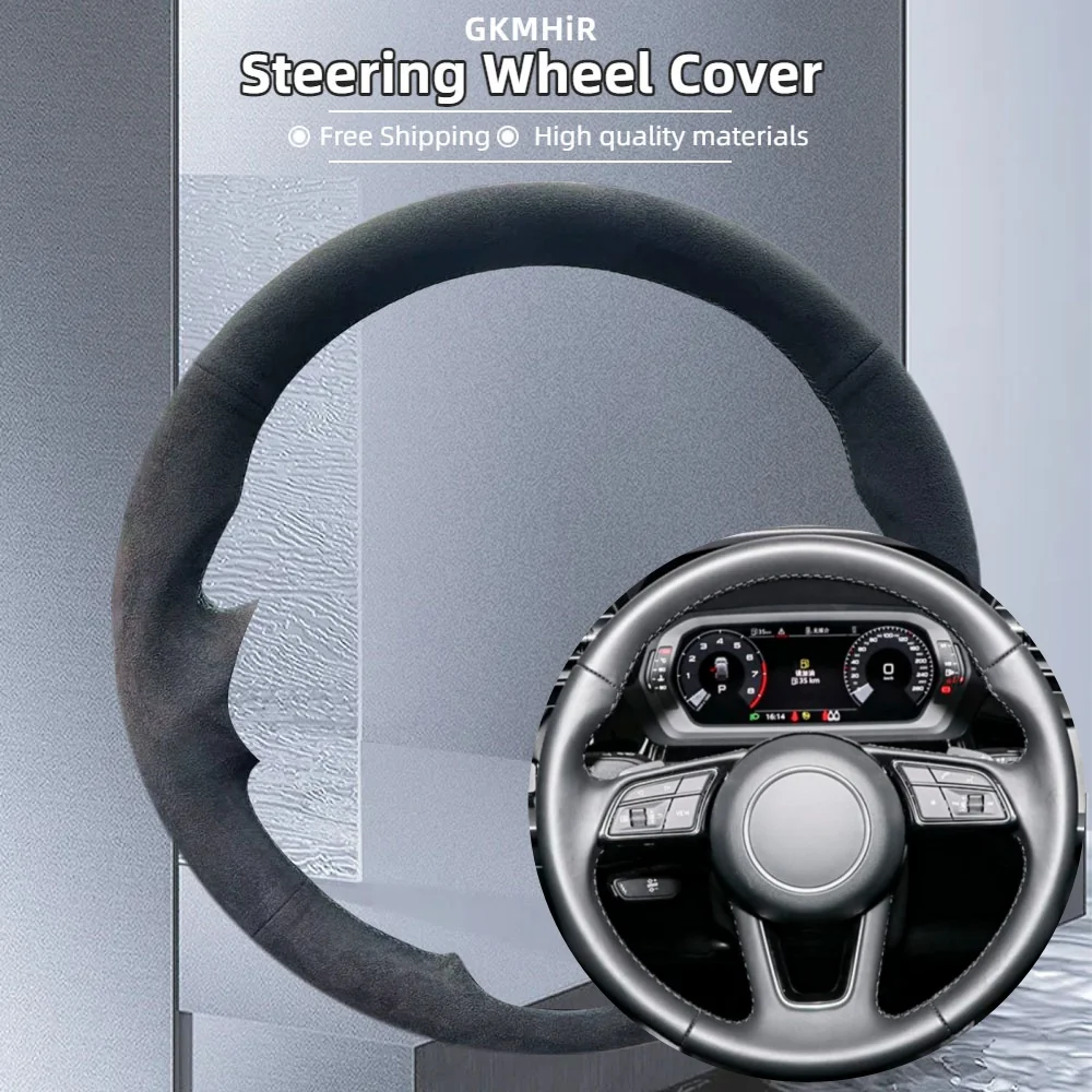 

Изготовленный на заказ чехол на руль автомобиля для Audi A1 (8X) Sportback A3 (8V) A4 (B9) Avant A5 (F5) Q2 Замшевые автомобильные аксессуары для ручного шитья