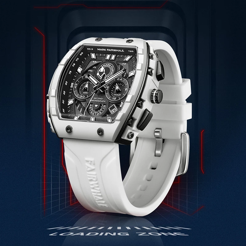 

Mark Fairwhale men's multifunctional business quartz watch, sporty and casual wristwatch, a must-have for travel and parties