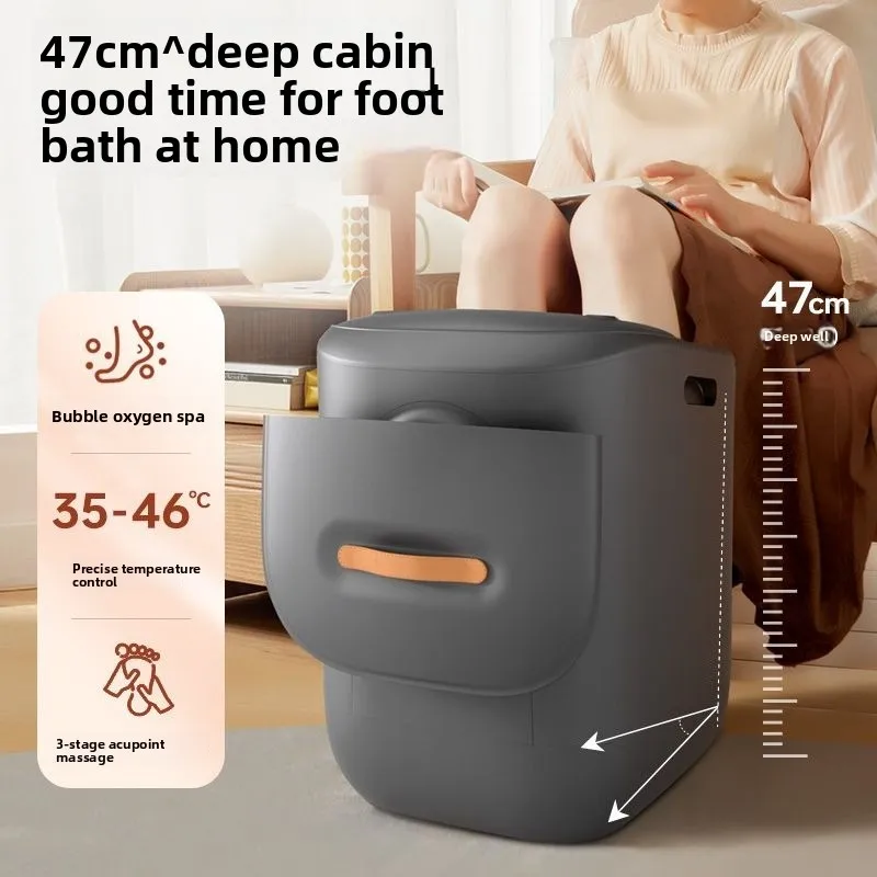 Foot bath Automatic foot wash basin Electric massage Heating foot soaking High depth bucket Over calf