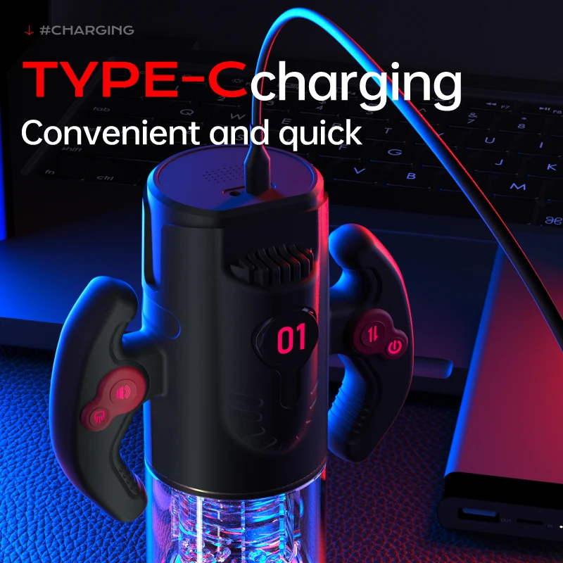 3 IN 1 Automatic Telescopic Rotating Sucking Man Masturbator with Handle Blowjob Masturbation Vagina Sex Machine Toys for Man