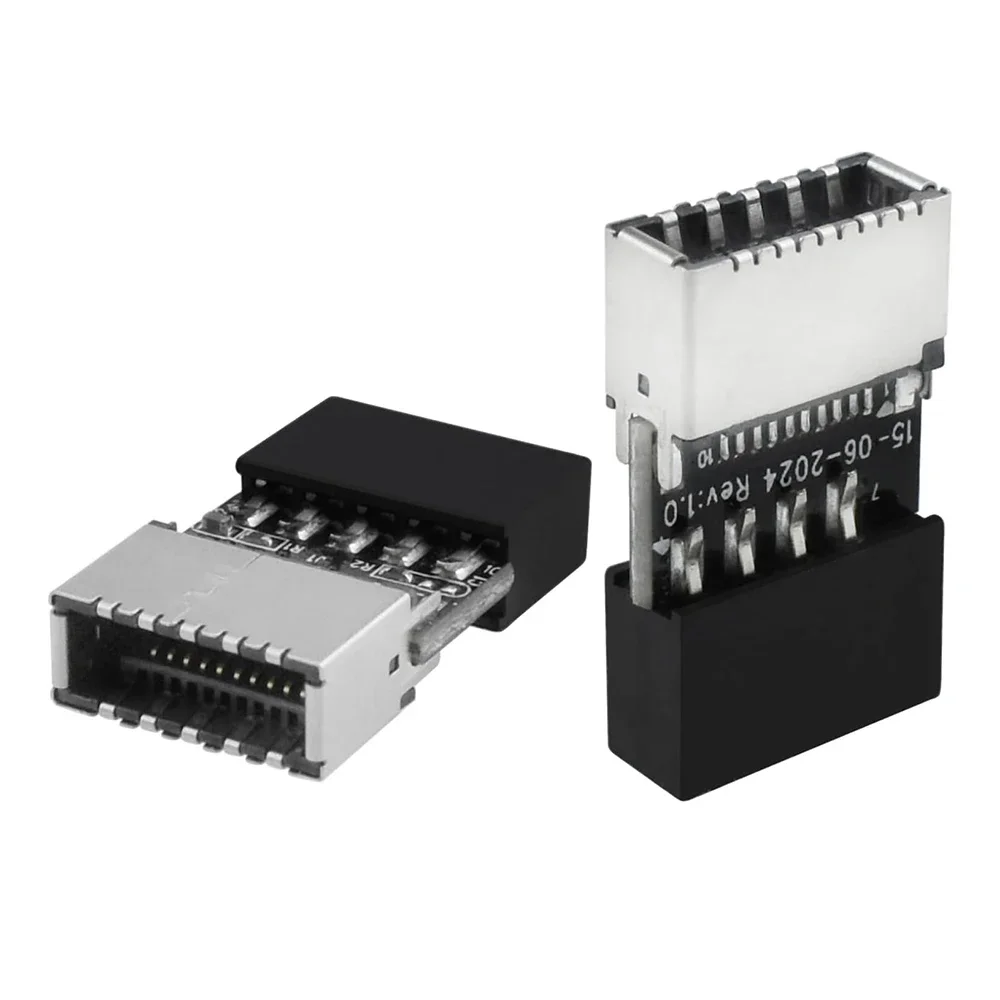 USB 2.0 9-Pin to USB 3.1 Type-E 20Pin Front Panel Header Key-A Socket Converter Motherboard Extension Adapter for Desktop PC