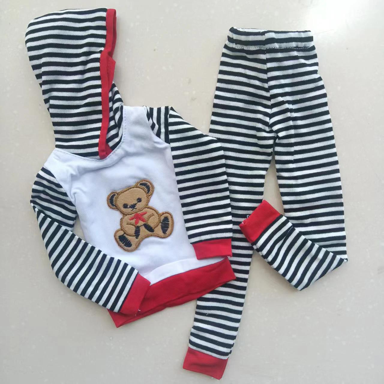 

[wamami] 2PCS Stripes Casua Hoodies/Pants Outfit 1/4 MSD 1/6 SD Doll BJD Dollfie