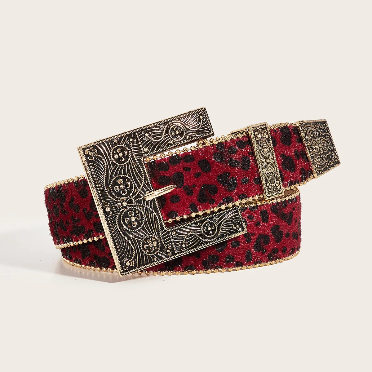 

Leopard Print Belt Women American Retro Decorative Ins Style Personalized Belt Subculture Belt Women Belt