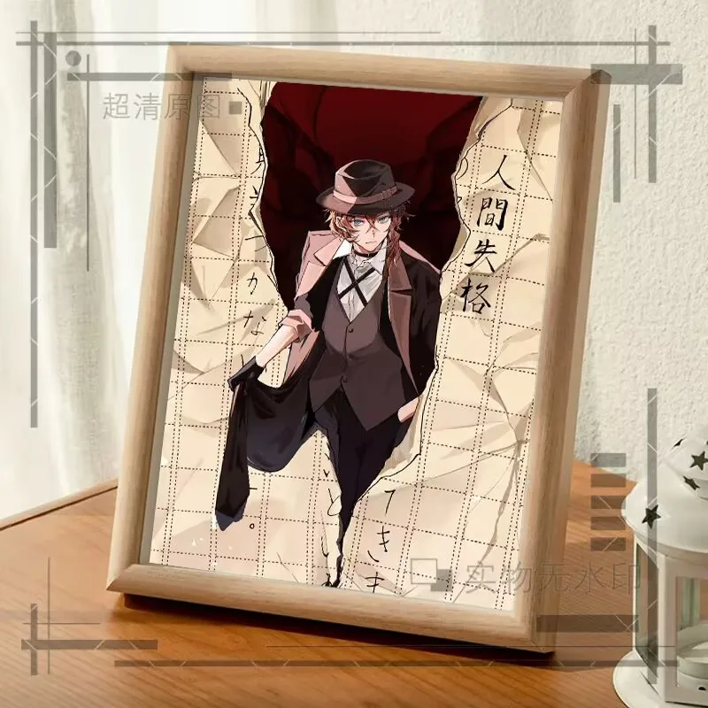 

«Bungo Stray Dogs» Дазай Осаму, разведывающий 2D персонаж в мире человека, полая фоторамка, декоративный предмет, украшение на день рождения