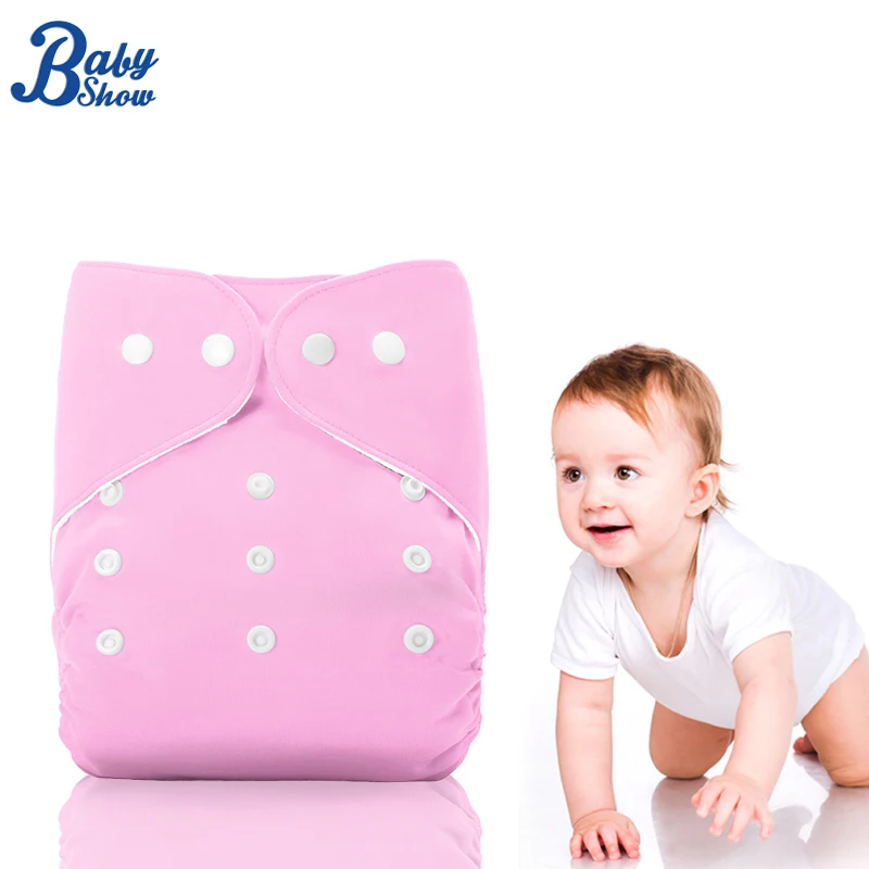 

Adjustable Baby Cloth Diaper Solid Color Newborn Toilet Training Pants Waterproof Reusable Pocket Diapers for Girls and Boys