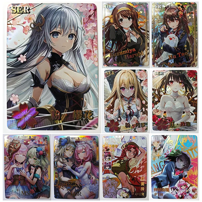 

Аниме История богини UR MSR PTR карты Furina Hu Tao Tokisaki Kurumi коллекционные карты подарки на Рождество и день рождения детские игрушки