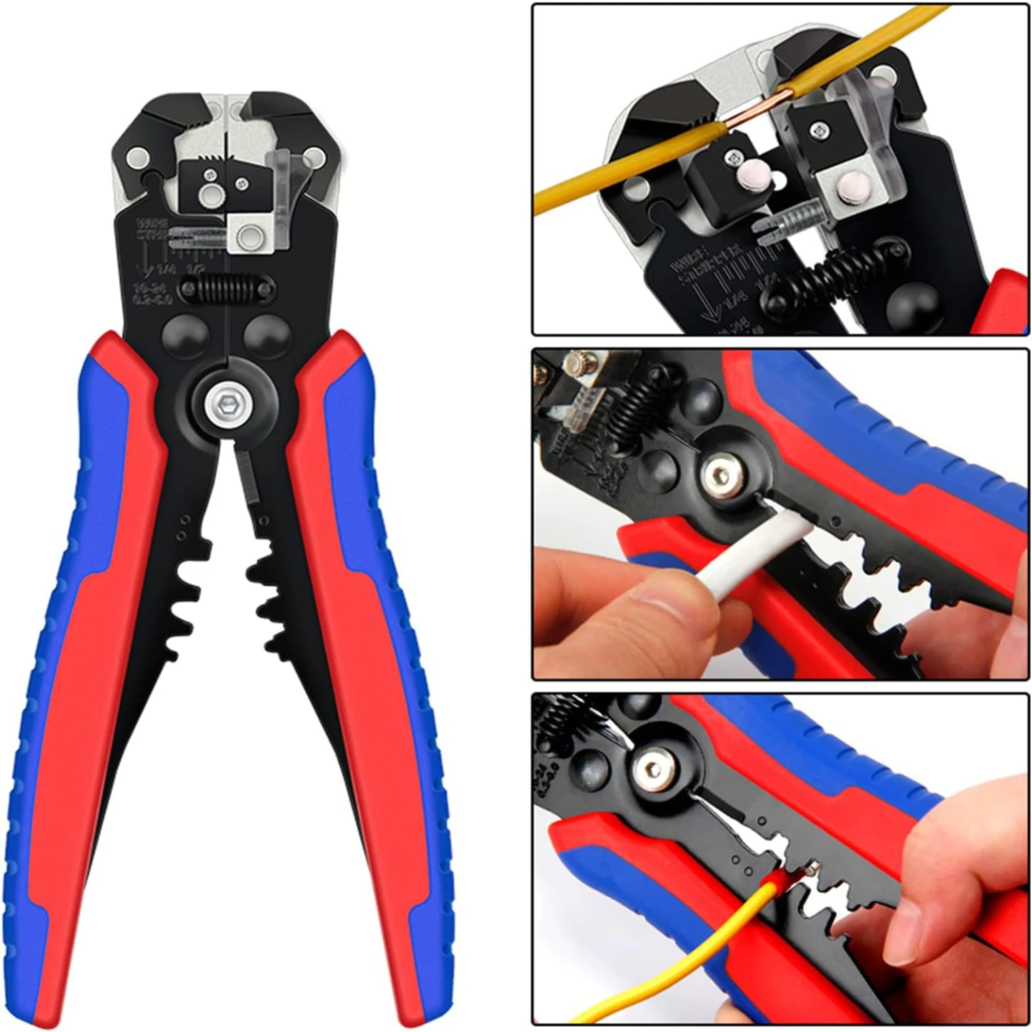 Essential Heavy Duty Professional Electrician Wire Stripper and Cutter Tools Set with Terminal Crimping Pliers - Precision Cable