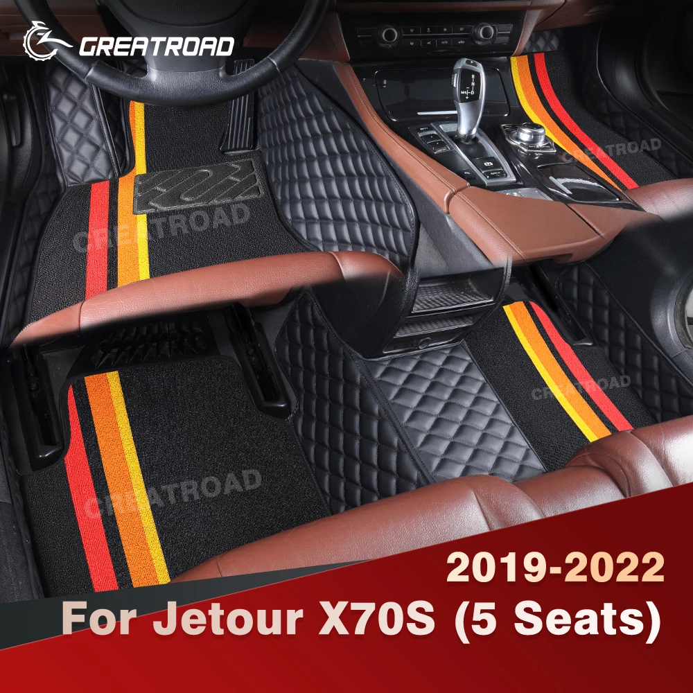 

For Jetour X70S (5 Seats) 2019-2022 Double Layer Car Floor Mats Custom Auto Carpet Cover Interior Accessories
