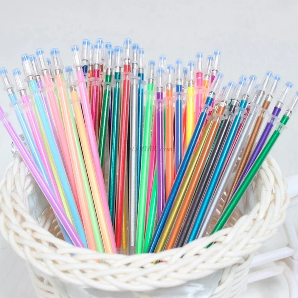 

48Colors 0.38mm Gel Pen Refills for Glitter Metallic Pastel Stationery