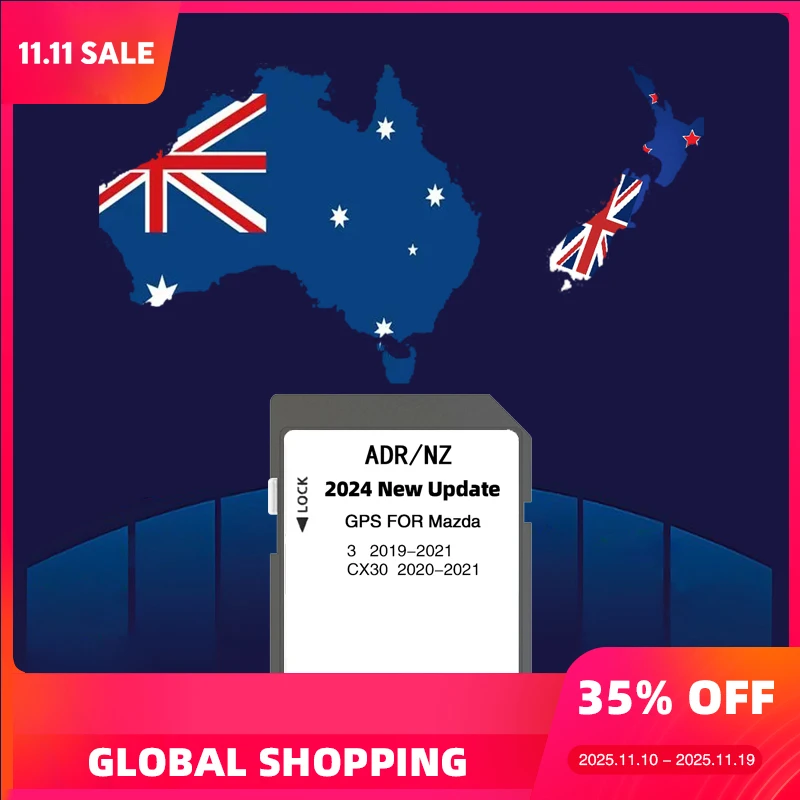 

2024 16GB SD Card Latest Australia New Zealand Maps for Mazda 3 CX30 Car 2019-2021 Update Multimedia Navigation GPS