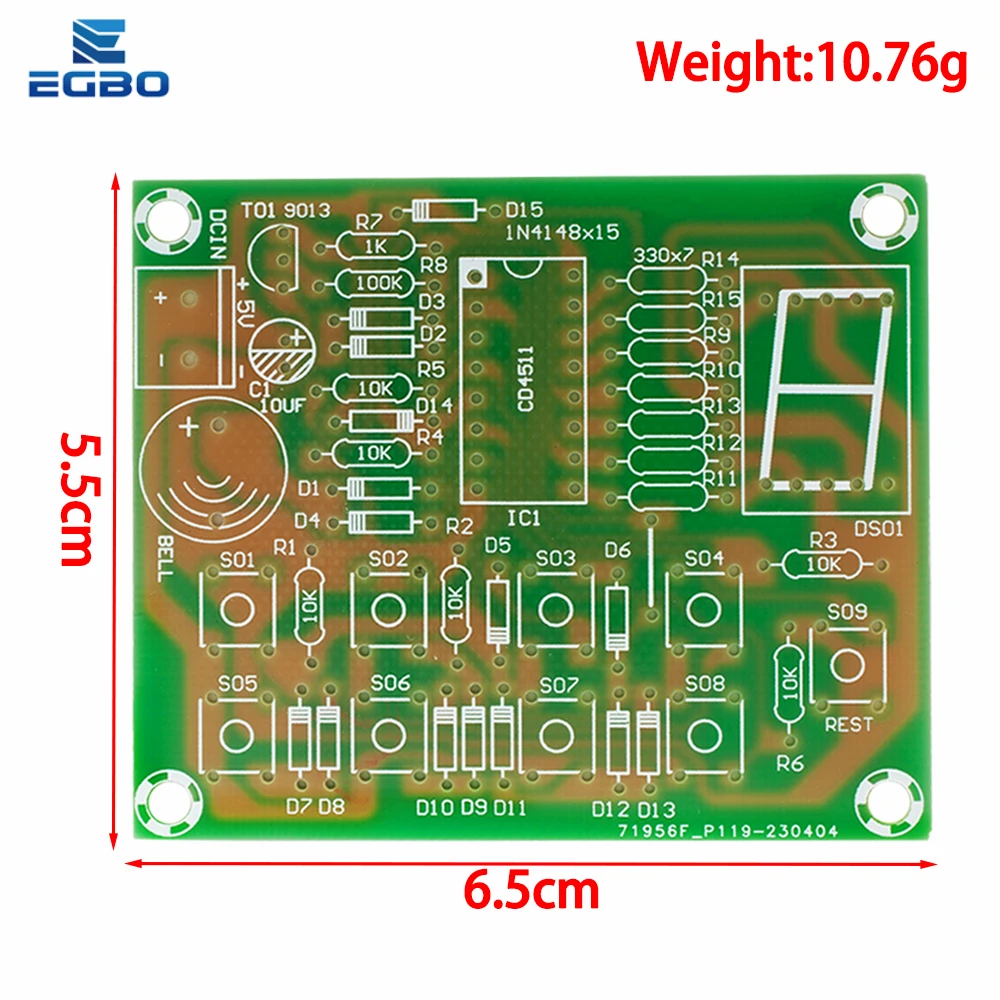 ثمانية أشخاص المستجيب لتقوم بها بنفسك عدة 8 قناة الرد على التدريس ممارسة لحام CD4511 8Bit جهاز الإجابة جناح التدريب الإلكتروني