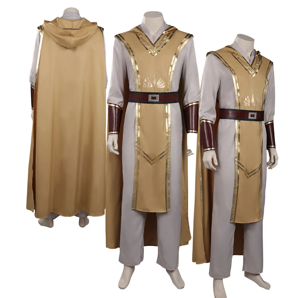 Dprédéterminée Cosplay FantrenforSpace Battle Game Jedi Costume pour hommes adultes, tenues de déguisement, vêtements de fête d'Halloween et de carnaval