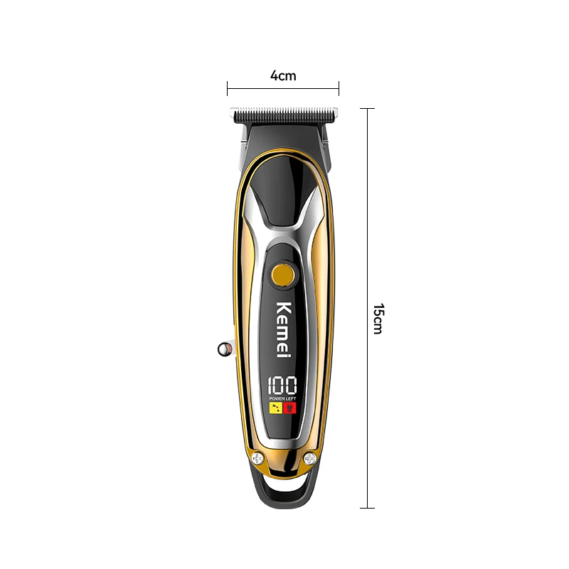 Kemei 1598 Electric Hair Clipper and Trimmers Professional Hairdressing Cordless Hair Cut Machine Carving Clipper Rechargeable
