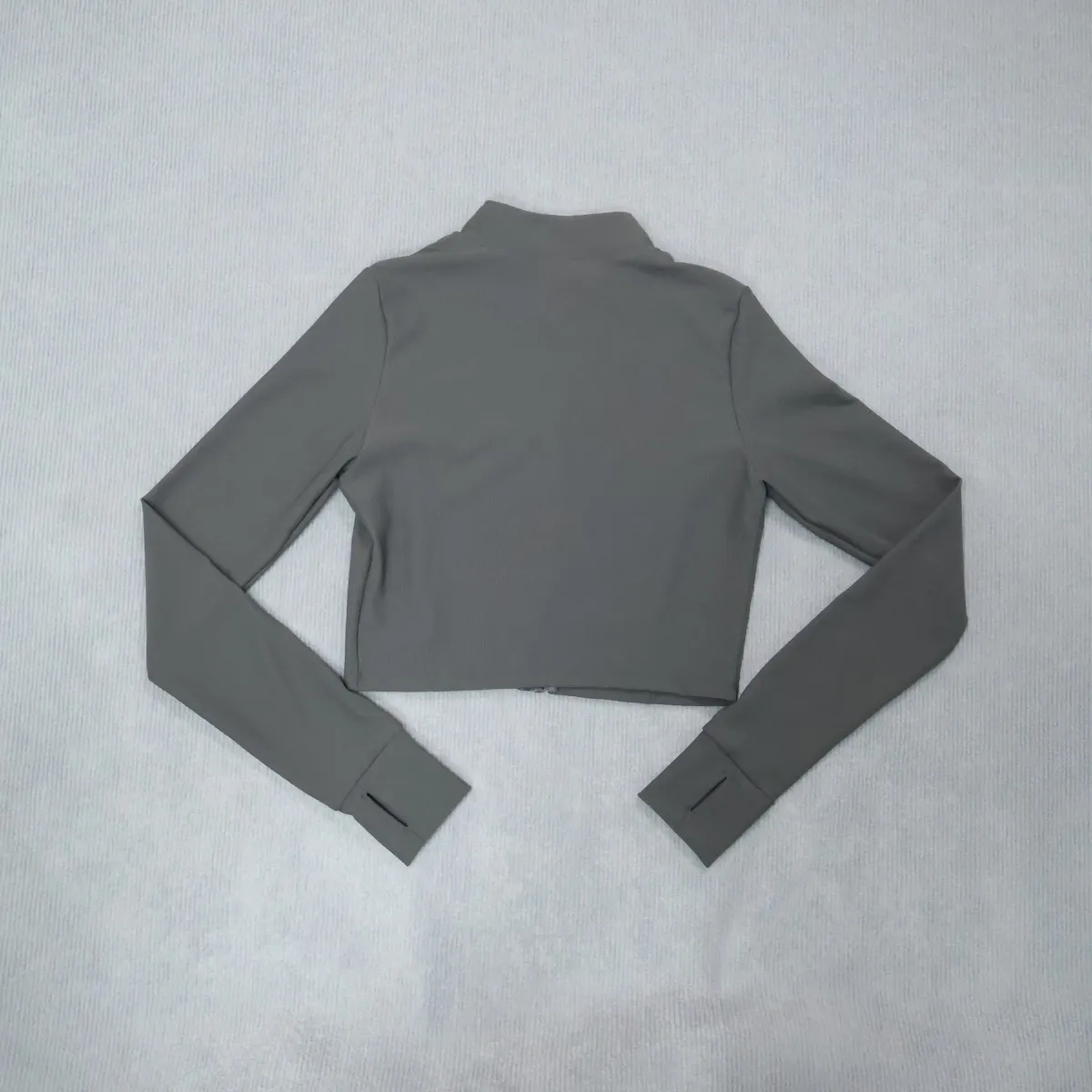 Damen Sportjacke mit hohem Kragen und Reißverschluss, Slim Fit, Langarm Yoga & Fitness Oberteil, schnelltrocknend und atmungsaktiv, Outdoor-Sportbekleidung – Detail 17
