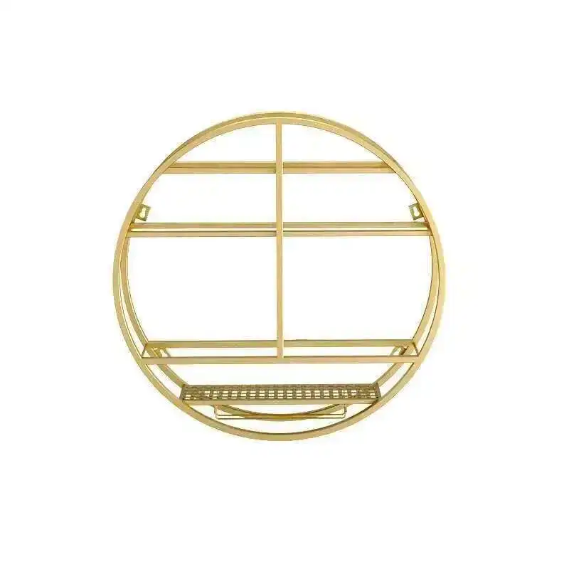 

Nordic Round Wall-mounted Wine Rack Home Storage Rack with Wine Glass Holder Modern Bar Furniture Luxury Gold Iron Wine Cabinets