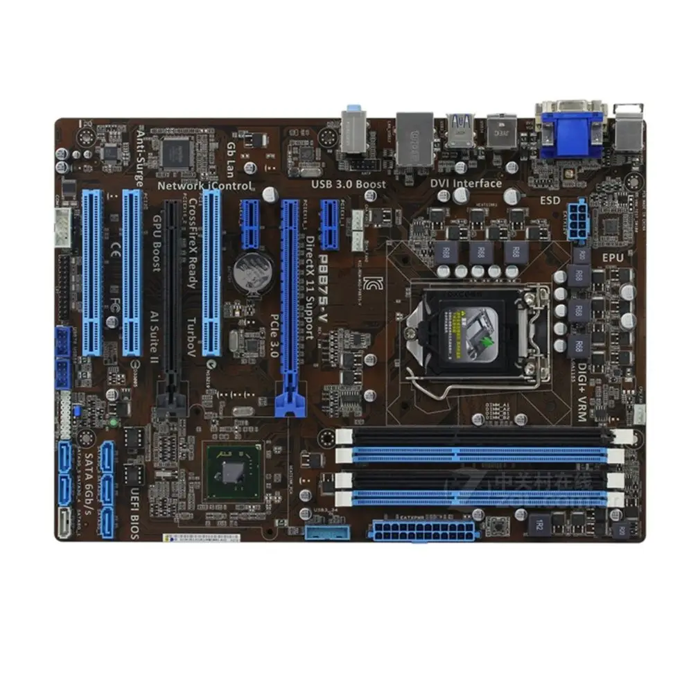 

For P8B75-V Desktop Motherboard B75 Socket LGA 1155 i3 i5 i7 DDR3 32G uATX UEFI BIOS Mainboard On Sale