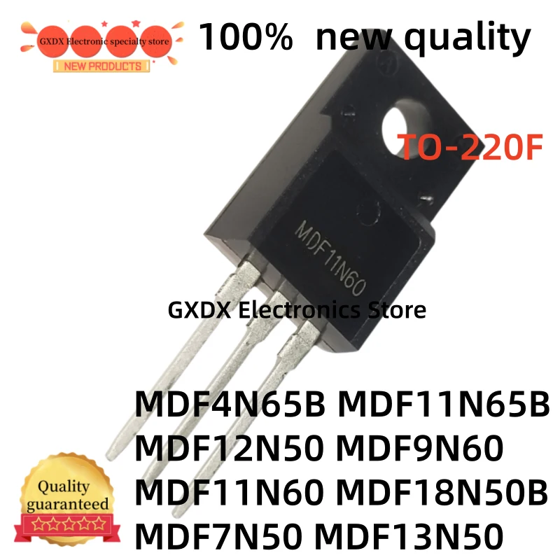 10-20-30Uds 100% new MDF4N65B MDF9N60 MDF12N50 MDF11N65B MDF11N60 MDF13N50 MDF18N50B MDF7N50 TO-220F Transistor in Stock