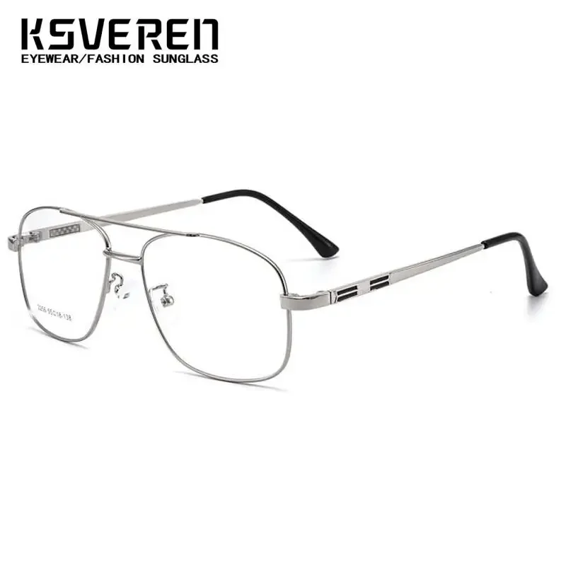 KSVEREN Square Anti Blue Blocking 독서 안경 더블 브리지 광학 처방 안경 클래식 대형 프레임 안경 프레임