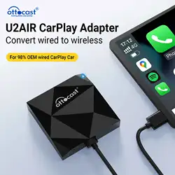 OTTOCAST U2AIR Wired to Wireless CarPlay Adapter  Car Accessories for VW Golf Passat for Audi A3 A4 A5 for Peugeot Skoda MG