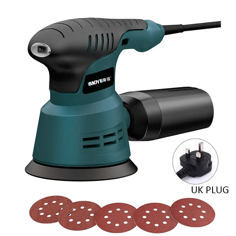 220V Electric Sander Machine 300W Random Orbital Polisher Variable Speed Sander Sandpaper Car Polishing Machine