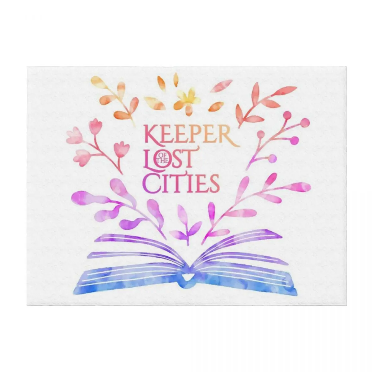 

Keeper of the Lost Cities Watercolor Bookish Design Throw Blanket Shaggy Furrys wednesday Custom Blankets