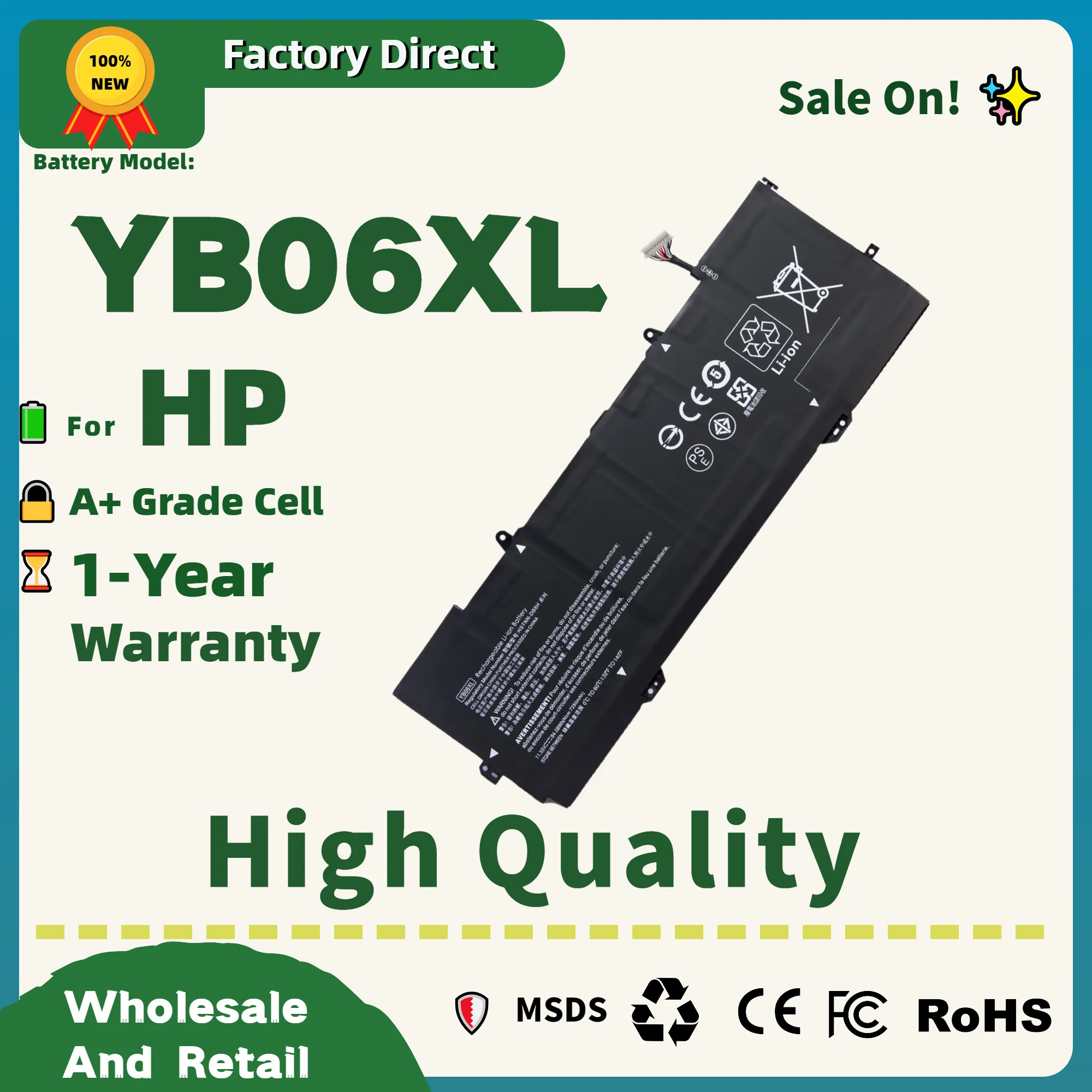 

Прямая продажа с фабрики! YB06XL 928427-271 HSTNN-DB8H 928372-856 Аккумулятор для ноутбука HP Spectre X360 15-CH000NO CH004NB CH011DX CH006NG