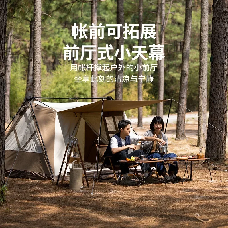 Naturehike-Type A Roof Cotton Automatic Tent, Outdoor Camping, Easy to Build, 3-4 People Cabin Tent, CNH22ZP029