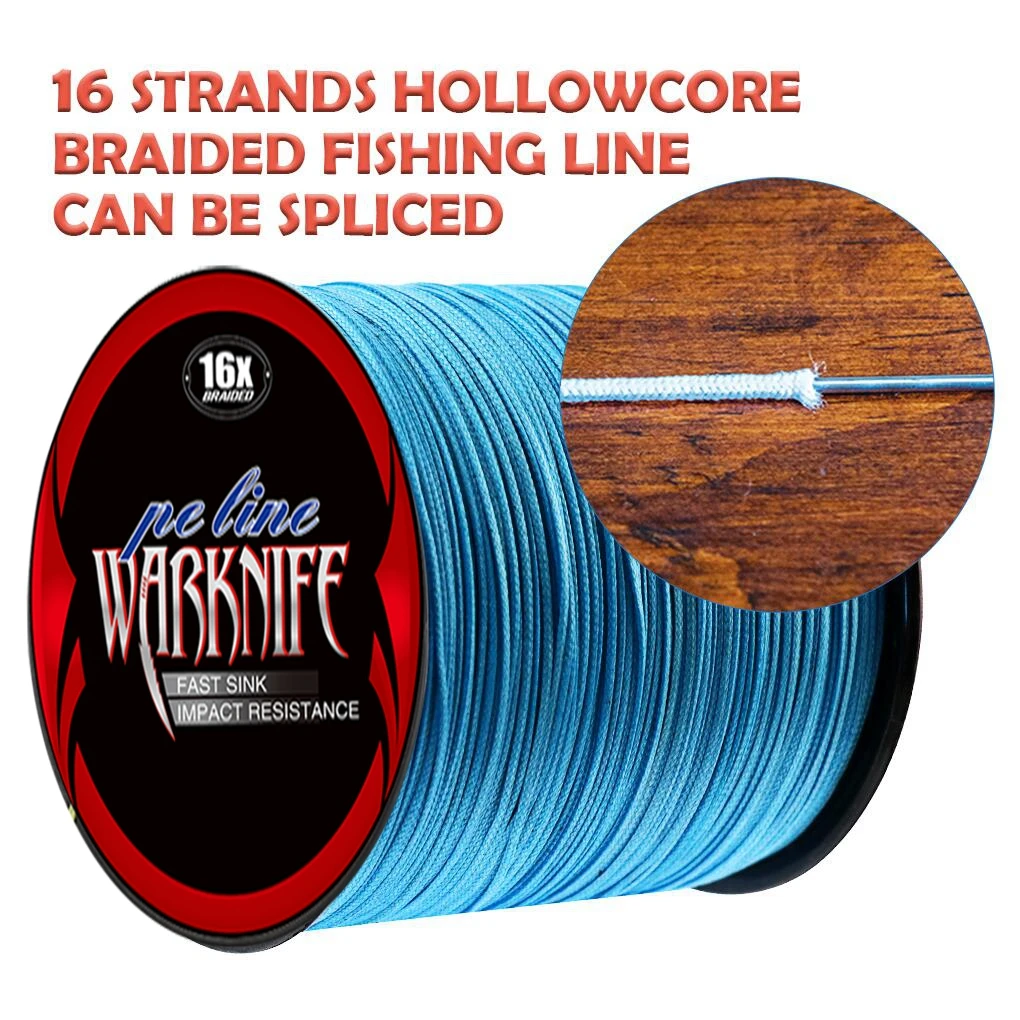 hollow braided fishing line Reaction Tackle Core - 16 Strand making them easy to work with when splicing Hollow Braid | Heavy Duty