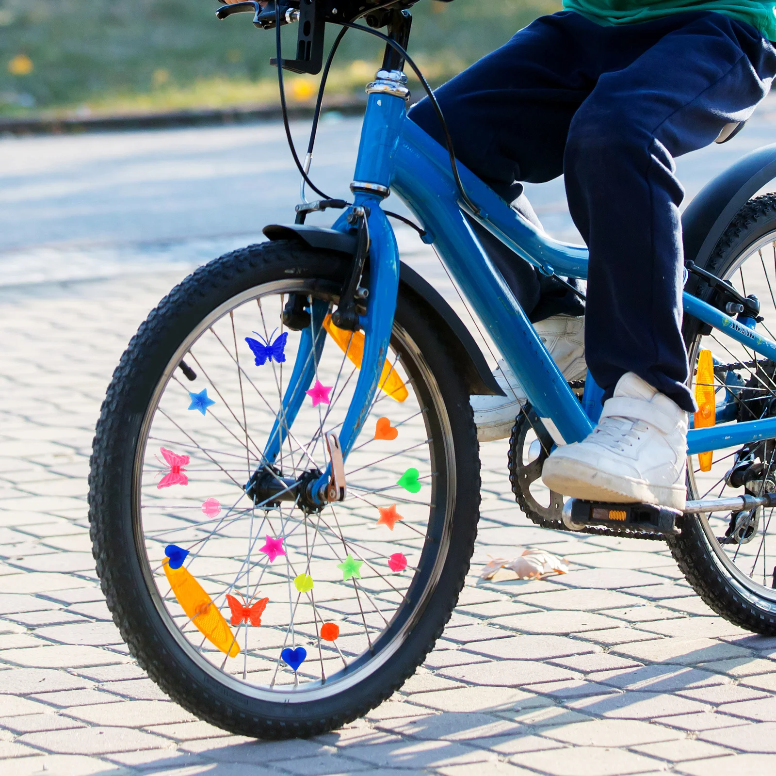 

252Pcs Bicycle Wheel Spoke Beads Bike Accessories Decorative Stars Hearts Moons Butterflies Easy Apply Remove