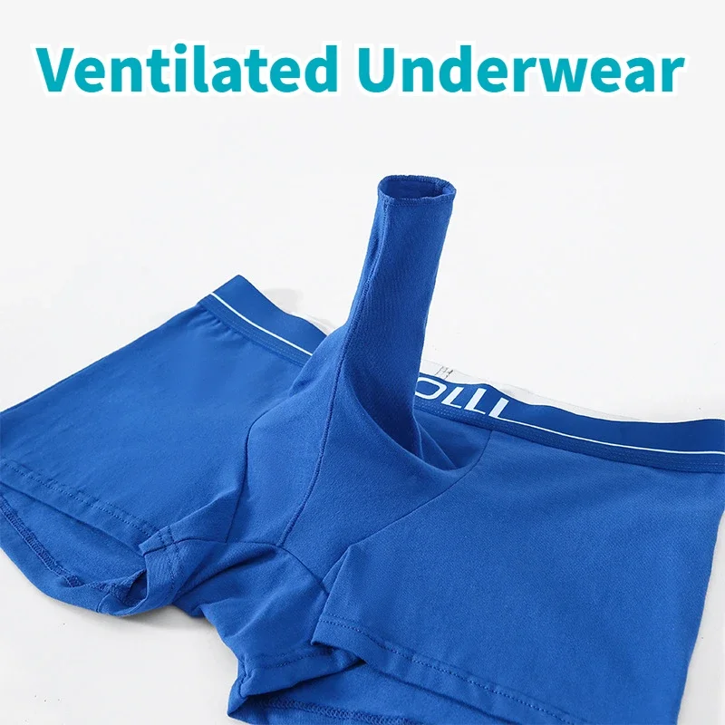 Men Underwear Cotton Sports Breathable Special Middle Waist Loose Trendy Teenagers Shorts Large Size Not Restrain Male Boxers