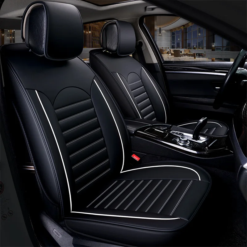 2025 Hot Sell High Quality Fashion Sports Full Pu Leather Four Seasons Car Seat Cushion Cover for Universal Seat Cover