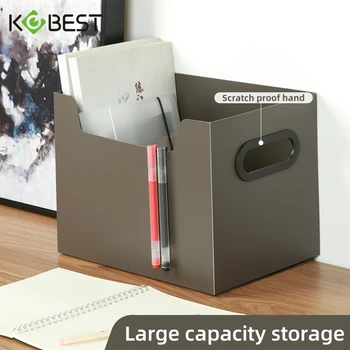 KOBEST 대용량 다기능 접이식 책 데스크탑 보관함, 가정 의류 문구 분류