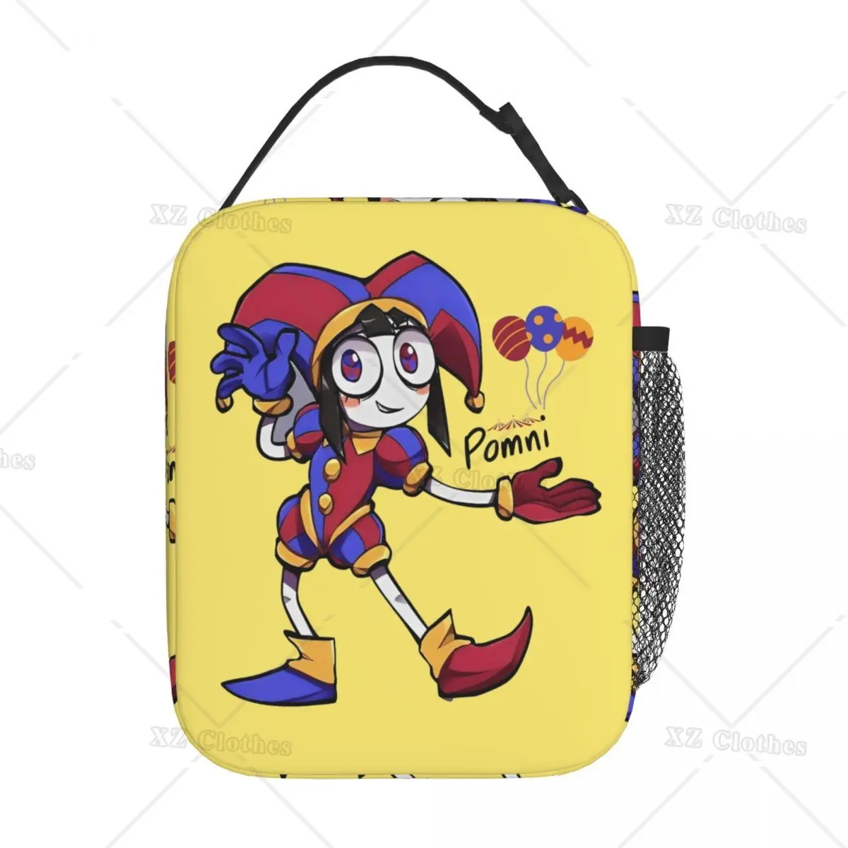 Funny Clown Girl Insulated Lunch Bag with Side Pocket Y2K Cooler Thermal Food Bento Reusable Portable Box for Office Picnic Trip