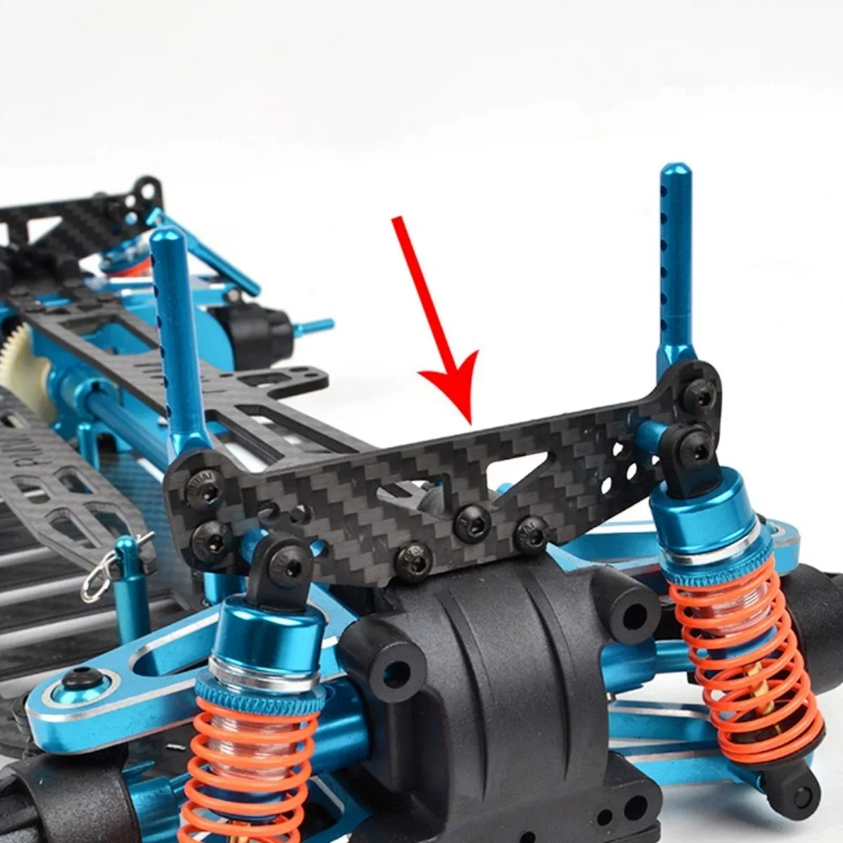 Torre ammortizzatore anteriore/posteriore in carbonio per Tamiya TT01/TT02/TT02B/TT02S/TA05/TA07 Pro/DF-02/M-05 aggiornamenti