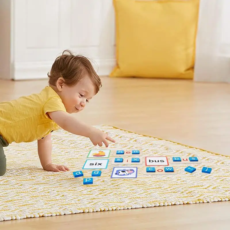 

Spelling Puzzles For Kids Creative Alphabet Learning Toys Montessori Toys Preschool Learning Activities Letter Matching Games