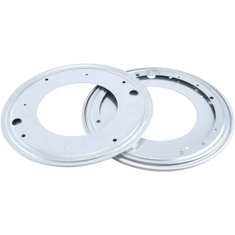 N96R 2 Pack Lazy Susan Hardware 12 Inch, 360° Rotating Bearing Plate 5/16Inch Thick, 750Lbs Heavy Duty Swivel Base Easy Install