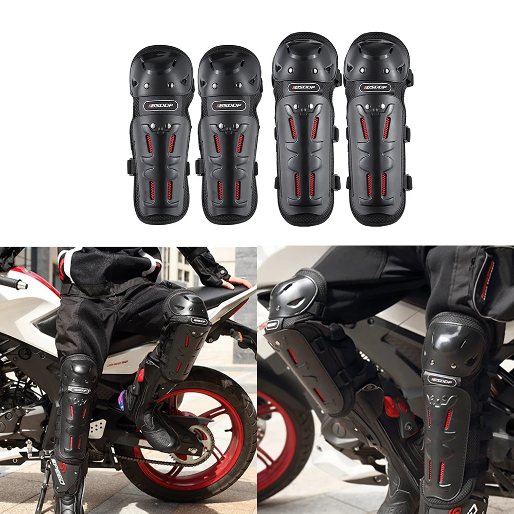 

New Motorcycle Elbow Knee Pads Guard Protector Motocross Protective Gear Elbow Pads Universal 4pc Wear-resistant For Men