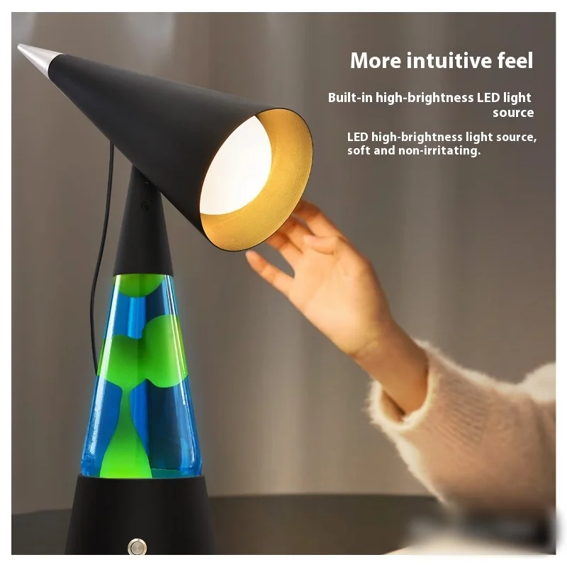 

Lava lamp stand, dual-purpose bedroom bedside lamp modern light luxury high-end feeling living room sofa side ambient light