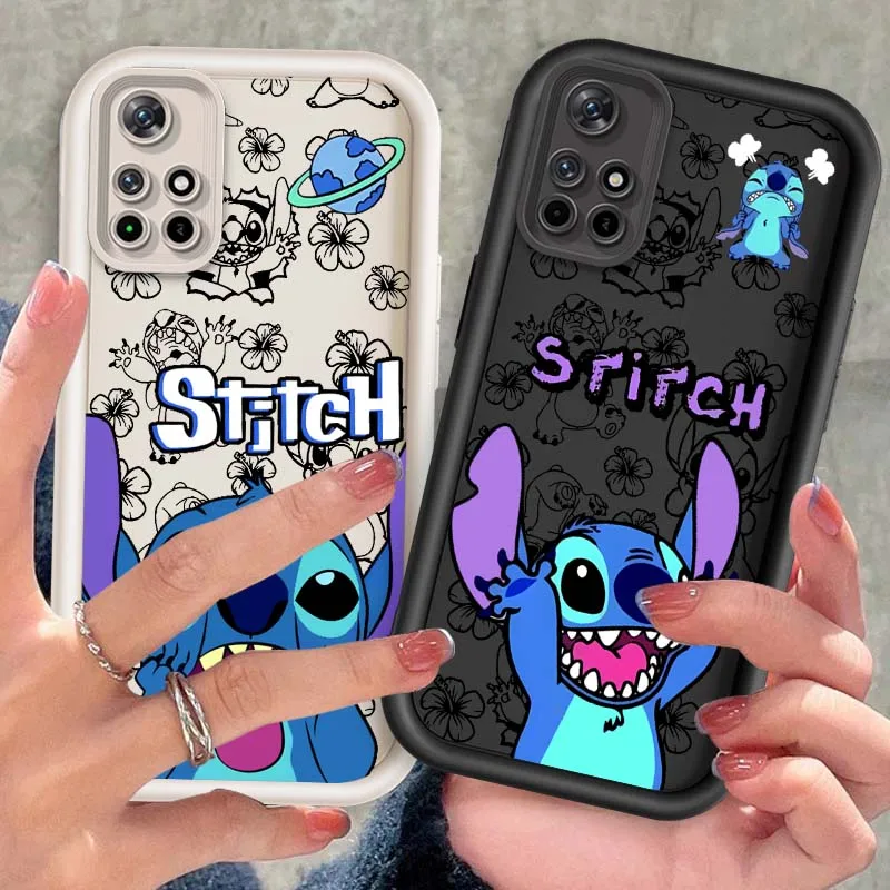 

Disney Cartoon Stitch For Xiaomi Redmi Note 14 13 13R 12 12R 11 11E 11T 11S Pro Plus 5G Eye Ladder Cover