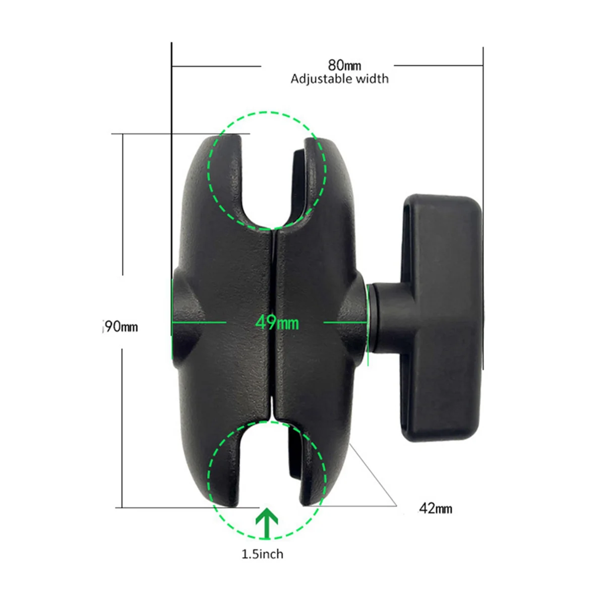 

3Pcs 9CM Length Aluminium Alloy Double Socket Arm For RAM With 1.5 Inch Ball Base Mount Motorcycle Camera Extension Arm-A74Z