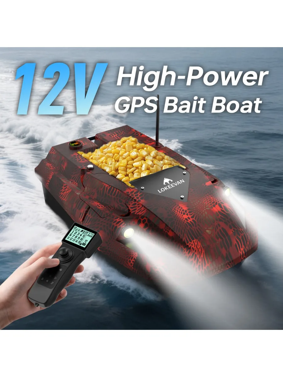 LOKEEVAN D50E Aasboot 15600 MAH*2 GPS + Beidou Dual Positioning System Waterdiepte- en temperatuurvisboot met sonarsonde - afbeelding 2